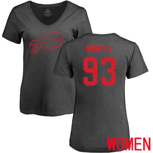 NFL Women Buffalo Bills #93 Trent Murphy Ash One Color T Shirt->nfl t-shirts->Sports Accessory